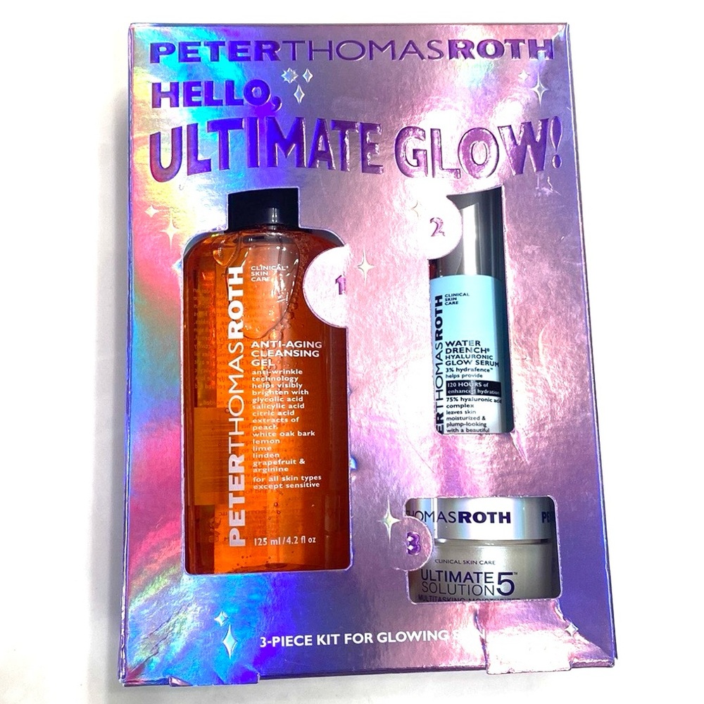 Peter‎ Thomas Roth Skincare 3-Piece Kit For Glowing Skin, New in Box